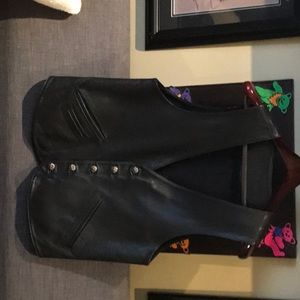 Chrome Hearts Leather Vest size XL mens ! Vintage !